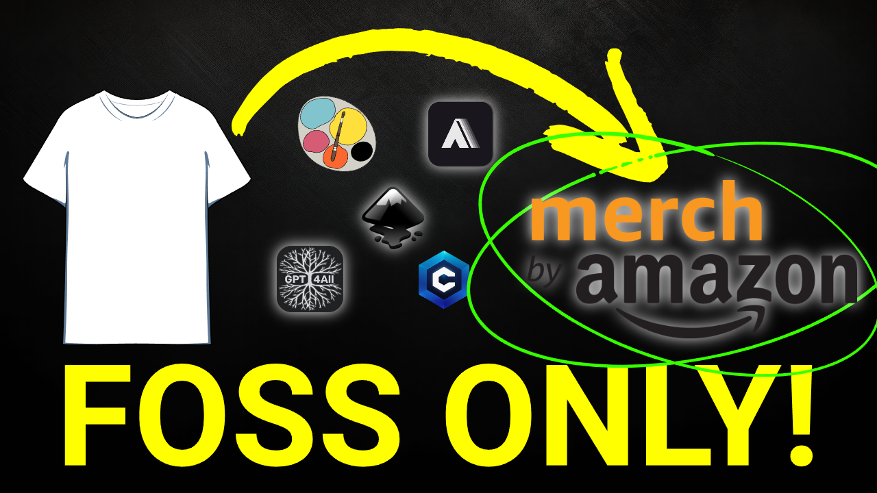 Create & Publish a T-Shirt Design using Only Free & Open Source on Merch by Amazon